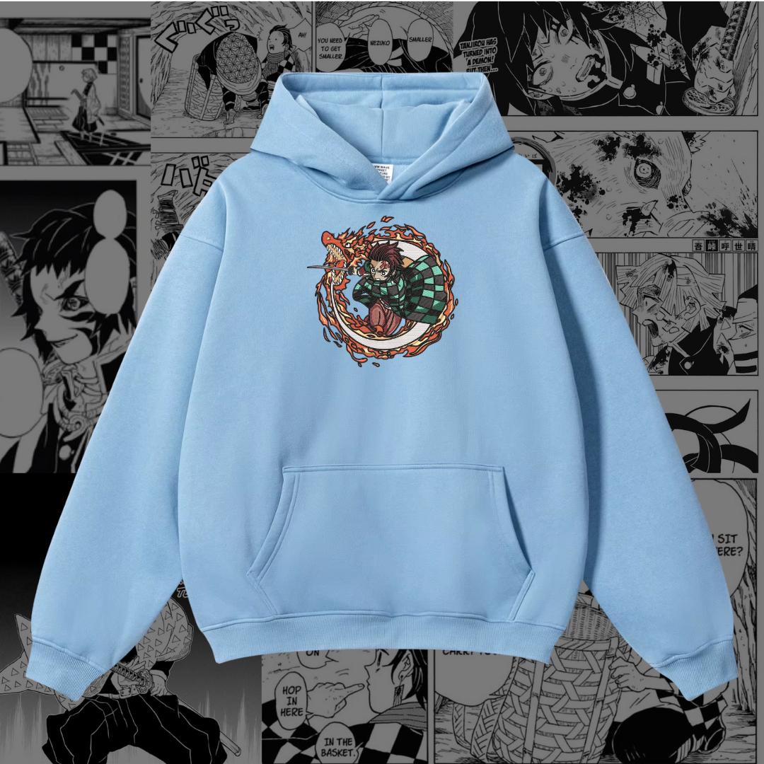 Tanjiro Embroidered Hoodie | Demon Slayer