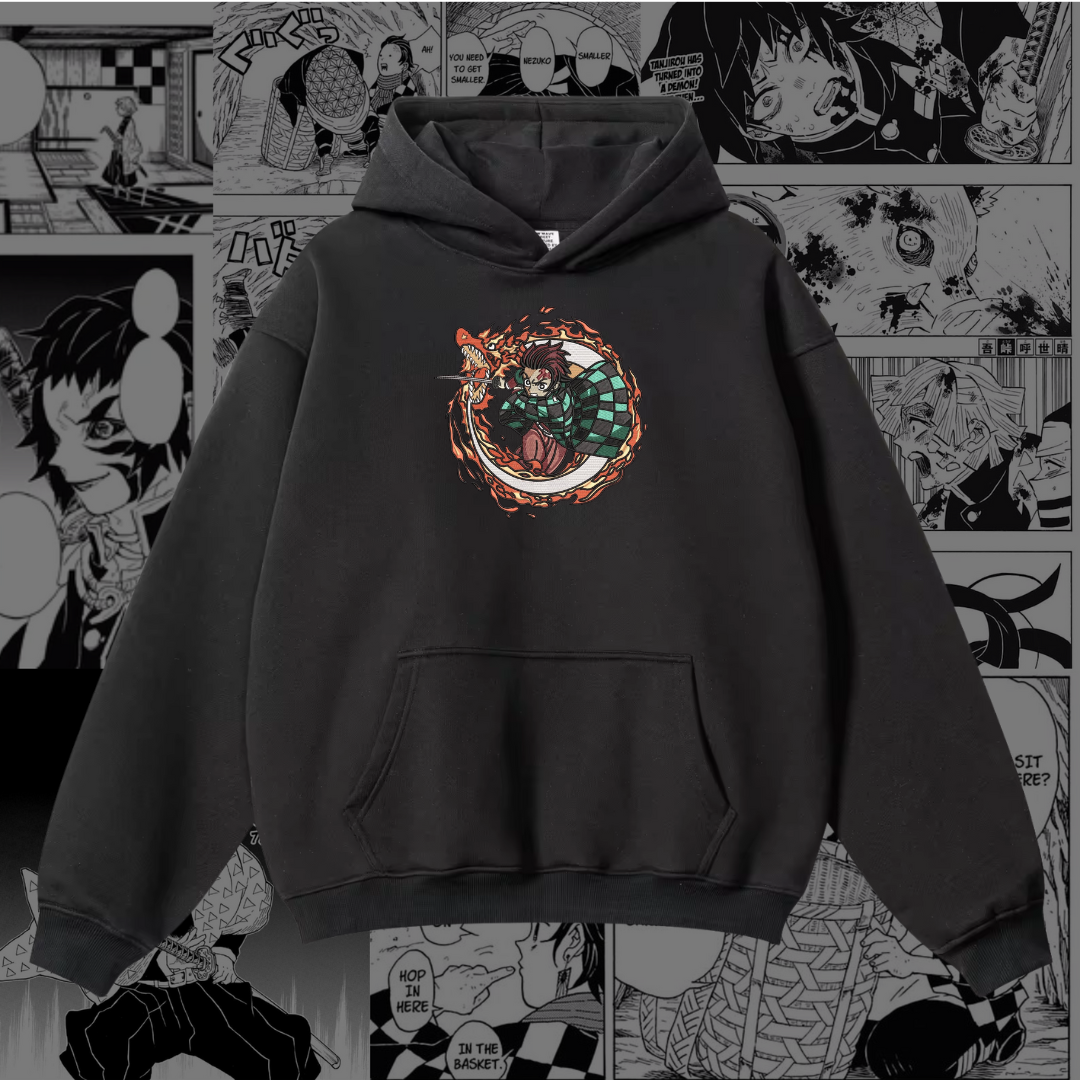 Tanjiro Embroidered Hoodie | Demon Slayer