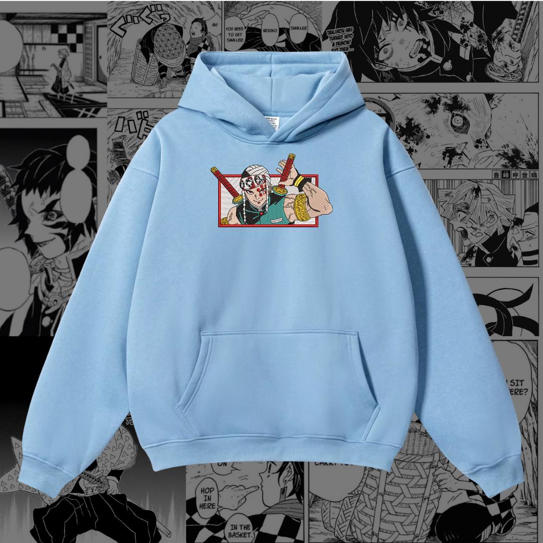 Tengen Uzui Embroidered Hoodie | Demon Slayer Inspired