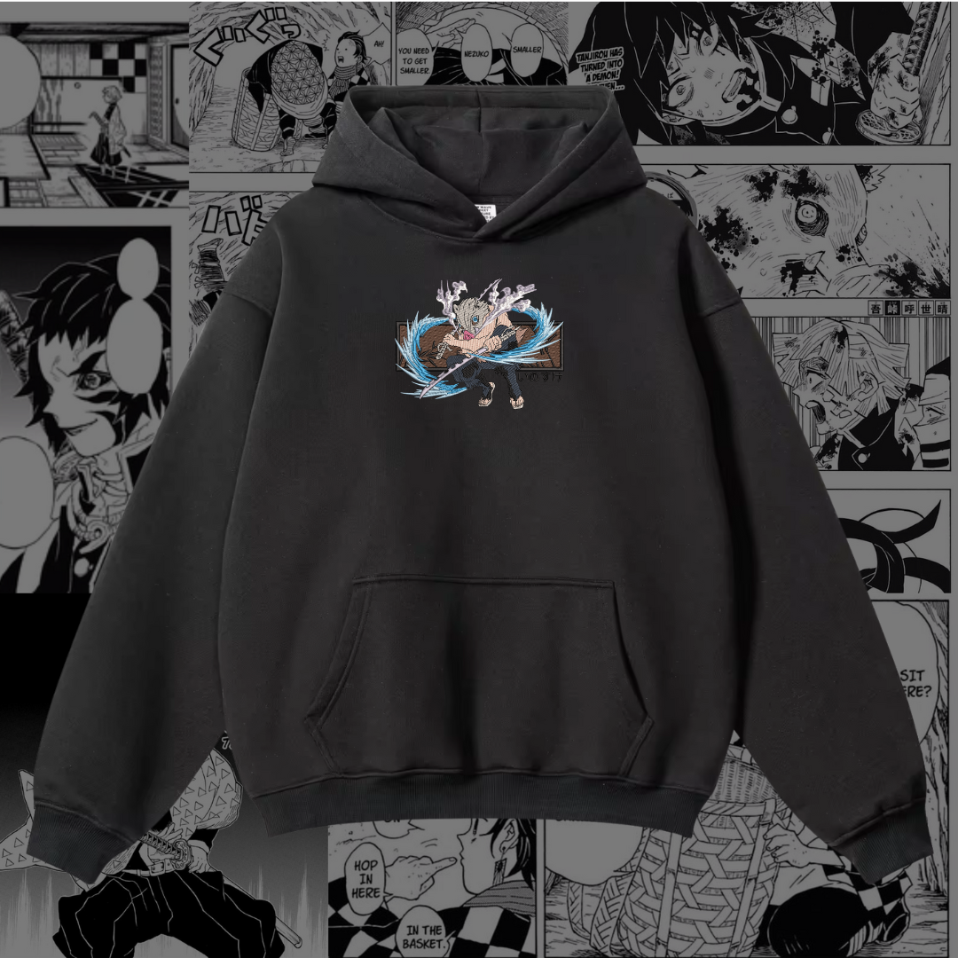 Inosuke Hashibira Embroidered Hoodie | Demon Slayer Inspired