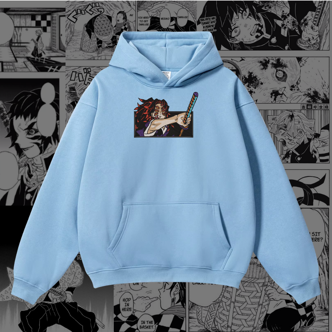 Kokushibo Embroidered Hoodie | Demon Slayer Inspired