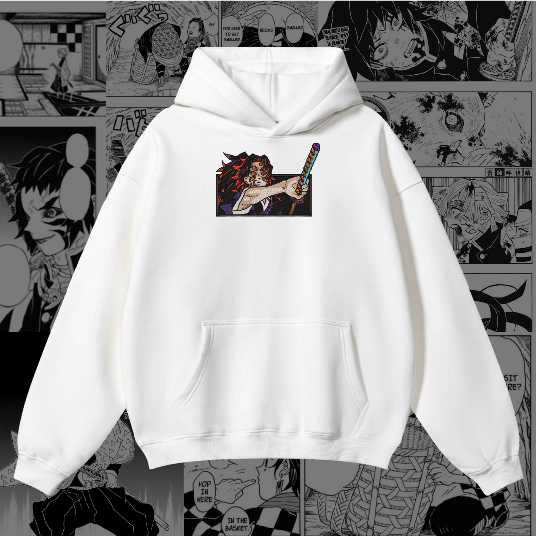 Kokushibo Embroidered Hoodie | Demon Slayer Inspired