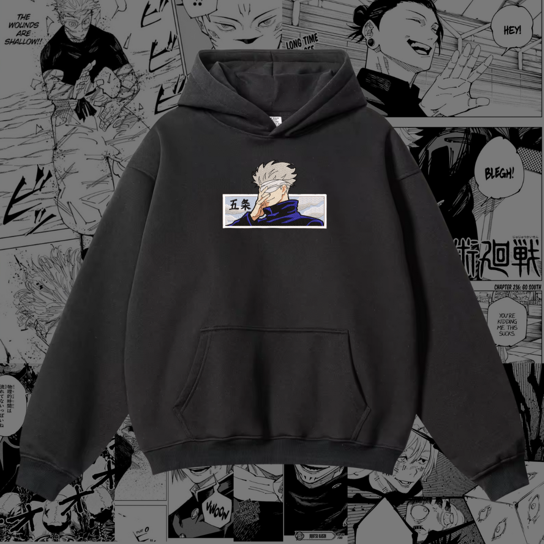 Gojo Satoru Embroidered Hoodie | Jujutsu Kaisen