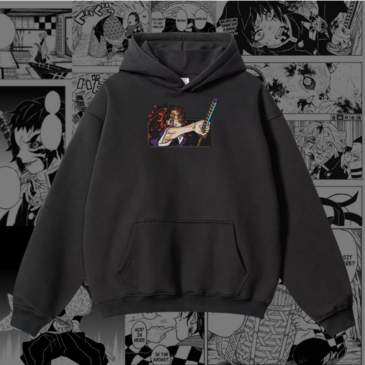 Kokushibo Embroidered Hoodie | Demon Slayer Inspired