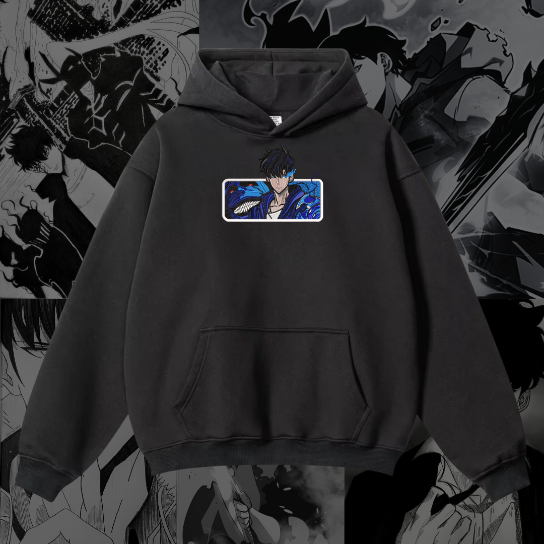 Sung Jinwoo Embroidered Hoodie | Solo Leveling Inspired