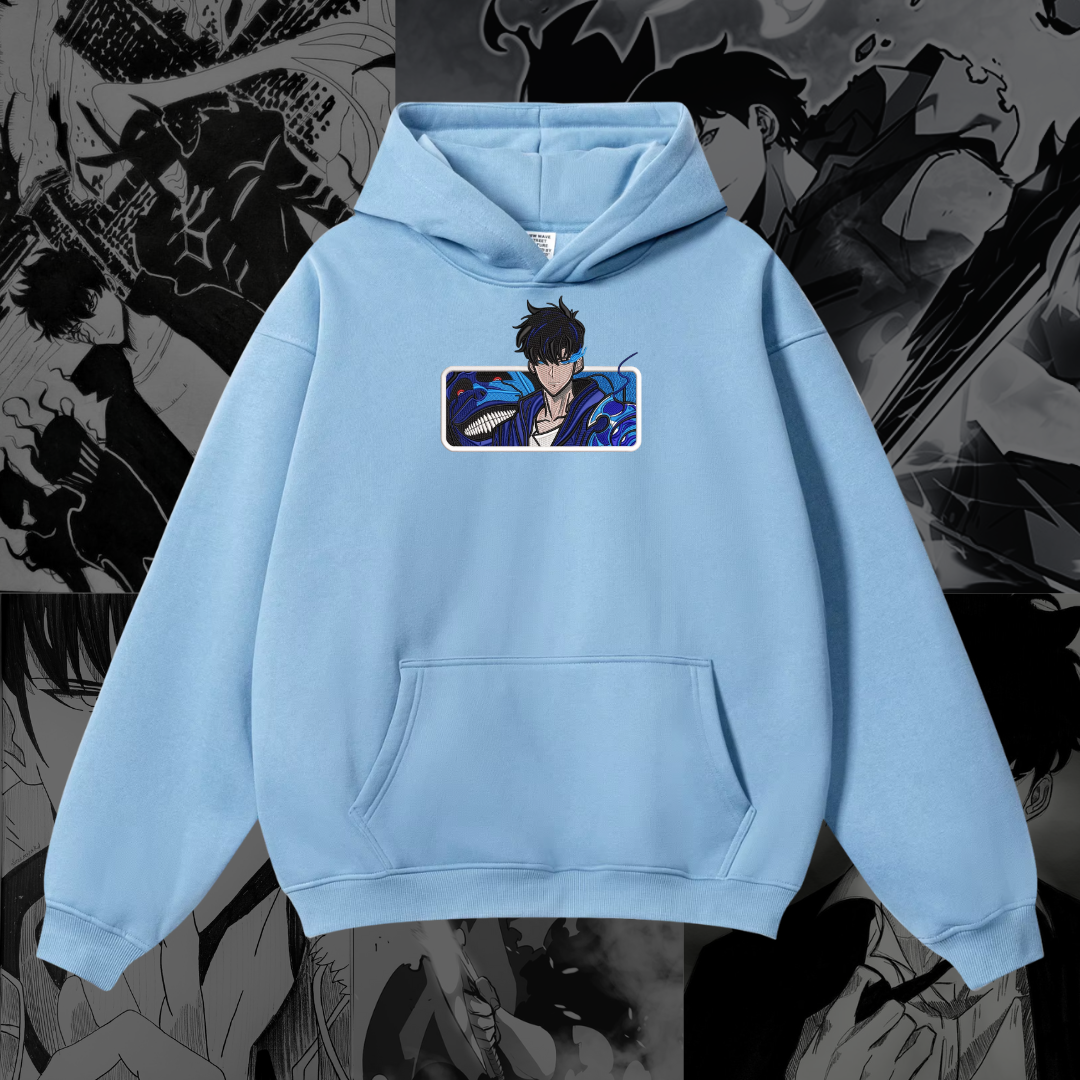 Sung Jinwoo Embroidered Hoodie | Solo Leveling Inspired