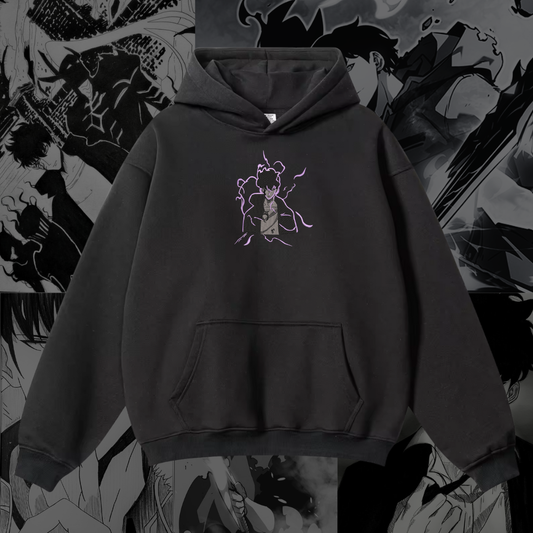 Sung Jinwoo Shadow Monarch Embroidered Hoodie | Solo Leveling Inspired